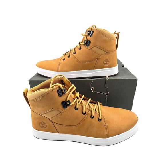 NWB Timberland ReBOTL Davis Square Waterproof Wheat Leather Chukka Boots Sz 12 - Picture 4 of 13